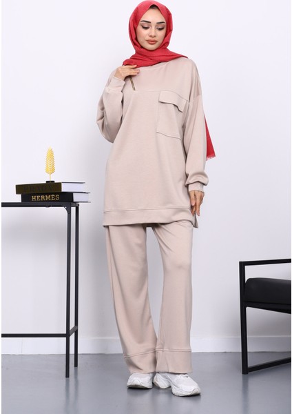Taş Tek Cepli Tunik Pantolonlu Modal Takım fiyatları