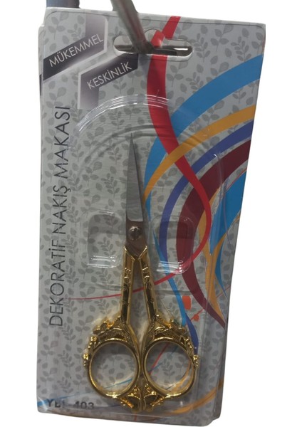 Nakış Makası Dekoratif Altın YBL-403 Model 14