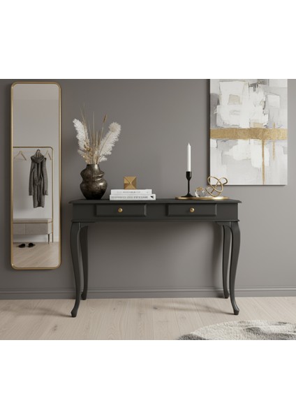 100 cm Masif Çekmeceli Lükens Antrasit Dresuar