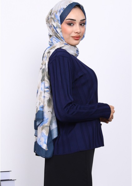 Lacivert Soğuk İplik Düğmeli Hırka fırsatları