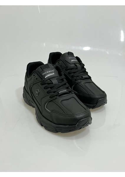 2620 Wickers Siyah-Füme Kalın Taban Cilt Bayan Spor Ayakkabısı