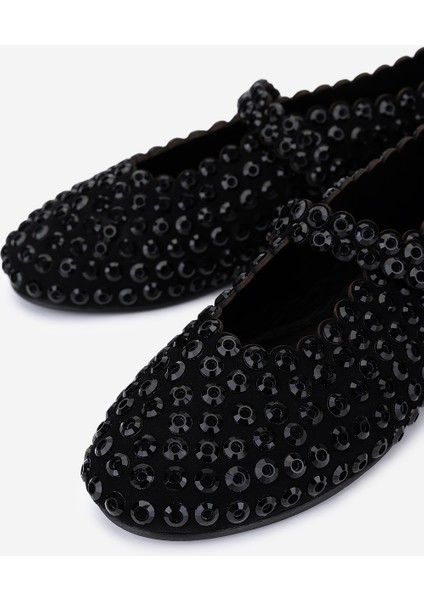 Kadın Hakiki Deri Siyah/siyah Taş Babet Ayakkabı 35 2880 Bn Ayk SK25-26 Syh Suet/syh Tas modelleri