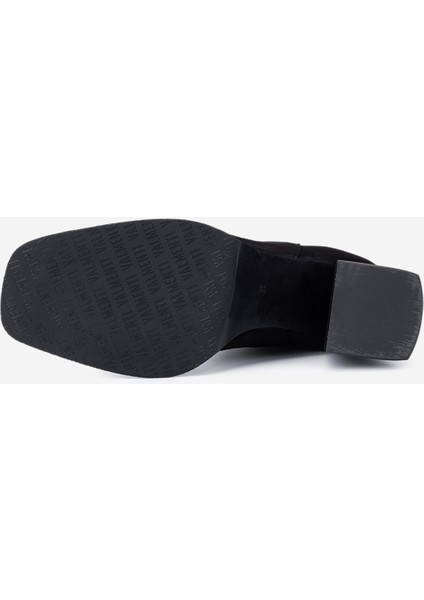 Kadın Hakiki Deri Siyah Süet Topuklu Bot 1135 1002 Bn Bot SK25-26 Sıyah Suet indirimleri