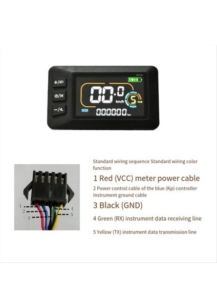 G518 LCD Ekran 24/36/48/60V/72V Scooter LCD Panel Renkli Ekran (Yurt Dışından) indirimleri
