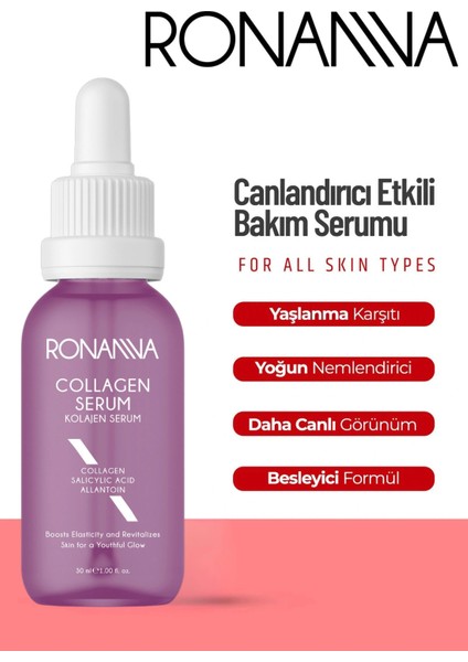 Kolajen Serum - Botox Etkili, Allantoin, Salisilik Asit, Hyalüronik Asit - 30ML fırsatları