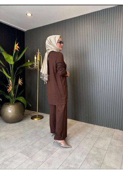 1 Sınıf Esnek Kumaş Alt Üst Takım-Oysho Kahve modelleri