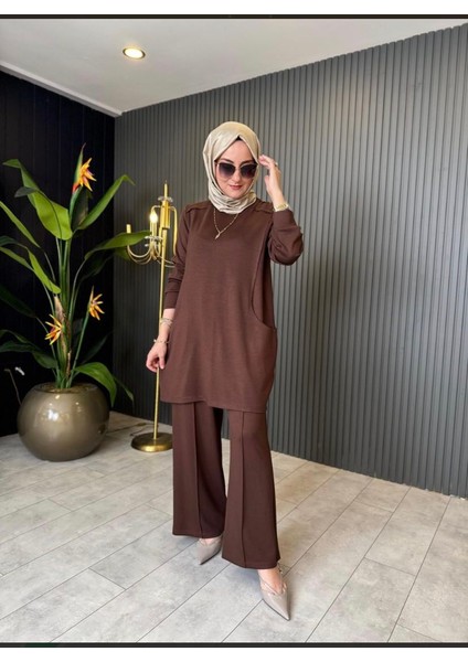 1 Sınıf Esnek Kumaş Alt Üst Takım-Oysho Kahve indirimleri