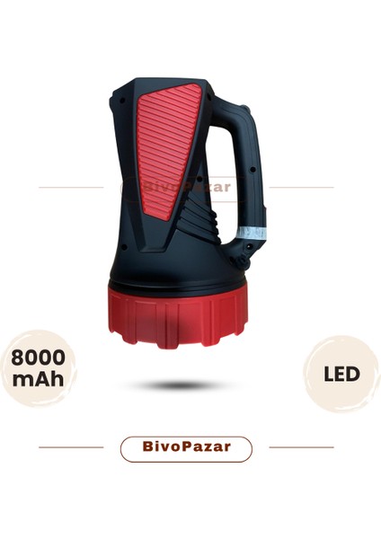 El Feneri Projektör Şarjlı Tiger Torch TR-2630 - Şarjlı El Lambası