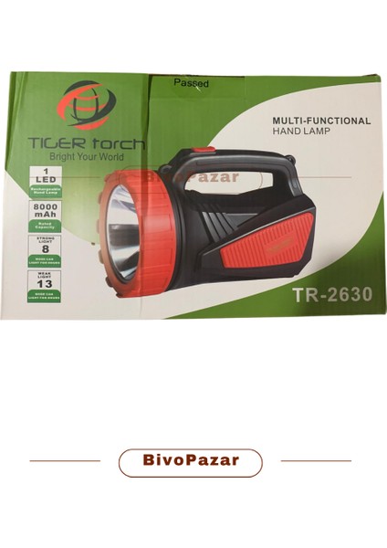 El Feneri Projektör Şarjlı Tiger Torch TR-2630 - Şarjlı El Lambası modelleri