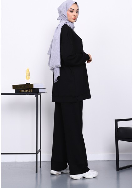 Siyah Tek Cepli Tunik Pantolonlu Modal Takım fırsatları