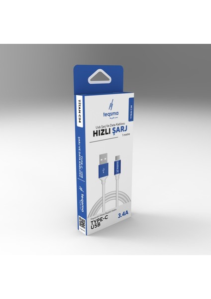 Tıtan C34 Type-C - USB Kablo 3.4A 100CM 10'lu Koli modelleri