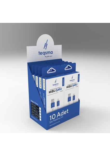 Aurum L34 Lightning - USB Kablo 3.4A 100CM 10'lu Koli