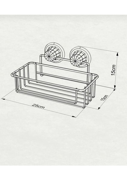 Vakumlu Banyo Duvar Rafı Şampuanlık Vantuzlu Siyah modelleri
