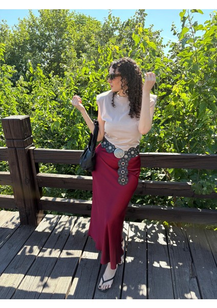 Maxi Saten Etek modelleri