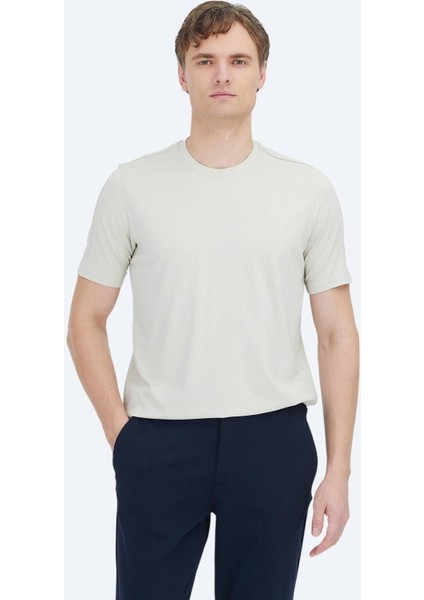 Taş Düz Bisiklet Yaka T-Shirt