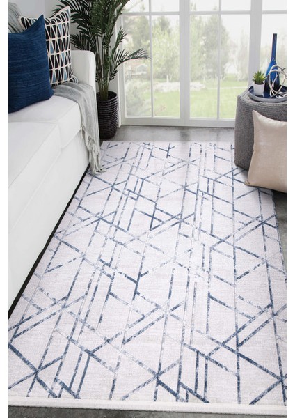 Zara 1006 Serisi Geometrik Desenli Modern Akrilik Yumuşak Dokuma Salon Oturma Yatak Odası Halısı