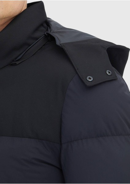 Siyah Regular Fit Kapüşonlu Klasik Dokuma Kaban indirimleri