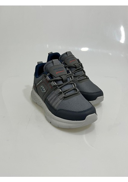 2805 Wickers Füme-Lacivert Baskı Detaylı Bayan Spor Ayakkabısı