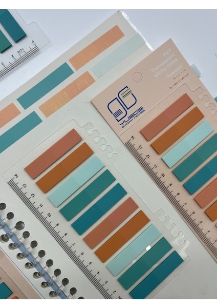 10 Renkli Cetvelli Turuncu ve Turkuaz Tonları Indeks Sticker/index/postit/post-It/kitap Ayracı/not Kağıdı fırsatları