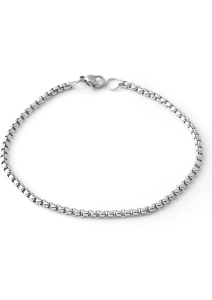 Erkek Ince Yuvarlak Çelik Bileklik (19CM) indirimleri