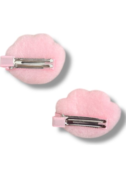 Pofuduk Pati Figürlü Pembe Beyaz Renk 6 cm Çiftli Çocuk Pens Toka 2 Adet Set fırsatları