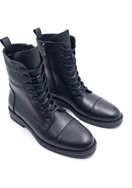 SV515 Hakiki Deri Oxford Tarz Kadın Siyah Postal Bot fiyatları