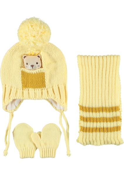 Bebek Şapka-Atkı-Eldiven 3’lü Takım