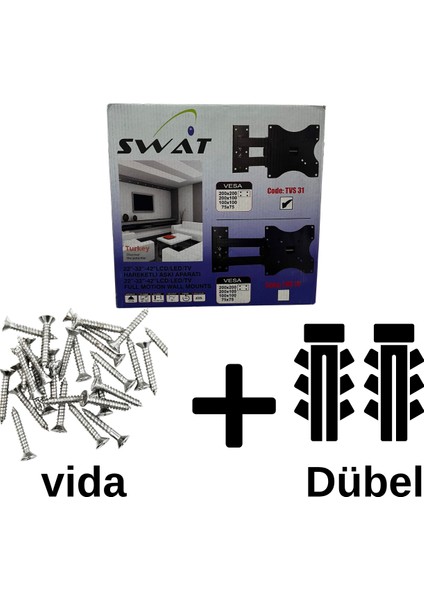 Tek Kollu 32" 82 Ekran Tv Askı Aparatı – Hareketli, Dayanıklı ve Şık Tasarım LCD Plazma fırsatları