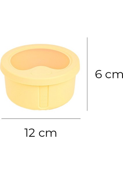 Pastel Hava Sızdırmaz Yuvarlak Silikon Saklama Kabı 400 ml | Sarı indirimleri