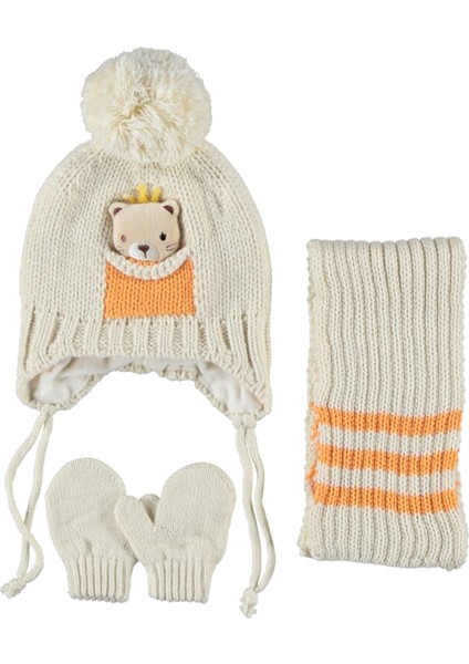 Bebek Şapka-Atkı-Eldiven 3’lü Takım