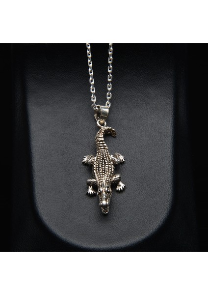 547 Timsah Figürlü Gümüş Kolye fiyatları