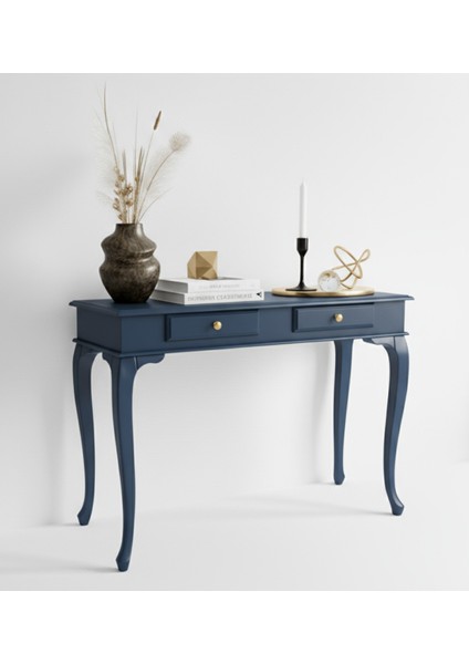 100 cm Masif Çekmeceli Lükens Koyu Mavi Dresuar fiyatları