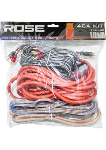 4ga Oto Anfi Kablo Seti 8000W Rose RGA-400