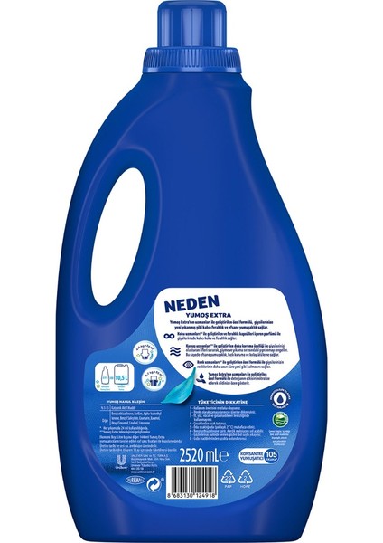 Extra Konsantre Çamaşır Yumuşatıcısı Lilyum 105 Yıkama 2520ML X1