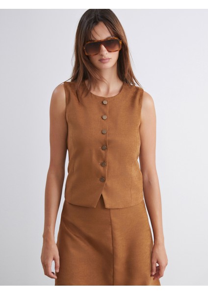 Bisiklet Yaka Kadın Yelek