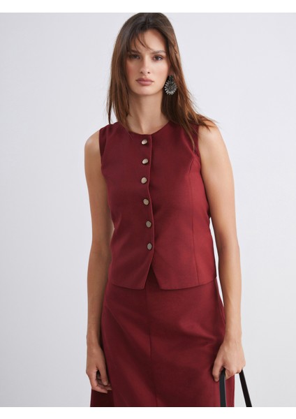 Bisiklet Yaka Kadın Yelek