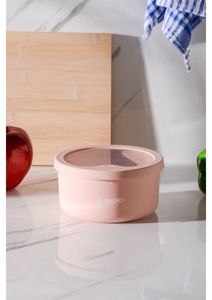 Pastel Hava Sızdırmaz Yuvarlak Silikon Saklama Kabı 600 ml | Pembe fiyatları