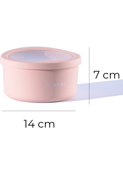 Pastel Hava Sızdırmaz Yuvarlak Silikon Saklama Kabı 600 ml | Pembe fırsatları