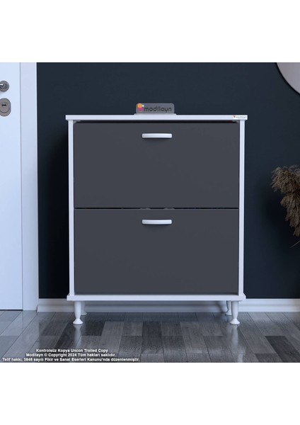 Umay Antre Hol 72X 90X 26 Cm’ Lik 2 Düşer Kapak 4 Göz Bölmeli Ayakkabılık