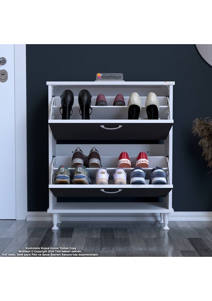 Umay Antre Hol 72X 90X 26 Cm’ Lik 2 Düşer Kapak 4 Göz Bölmeli Ayakkabılık fırsatları