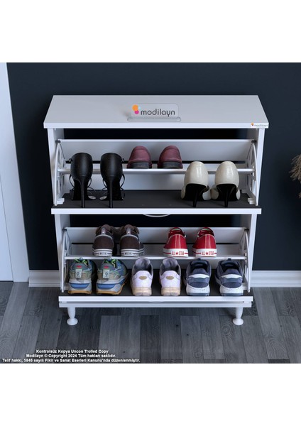 Umay Antre Hol 72X 90X 26 Cm’ Lik 2 Düşer Kapak 4 Göz Bölmeli Ayakkabılık indirimleri