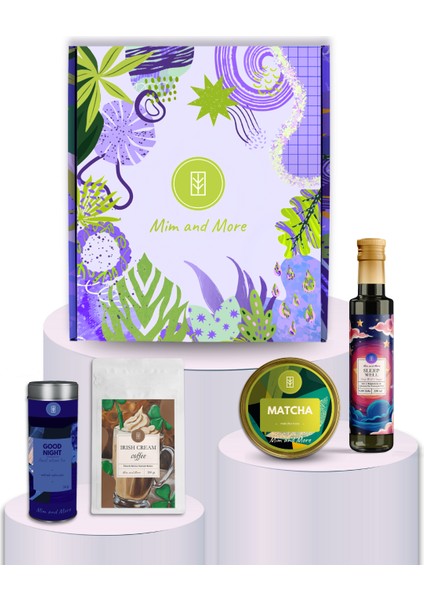 Moonlight Hediye Kutusu | Saf Matcha, Good Night Tea, Irish Coffee, Sleep Well Sirke Seti