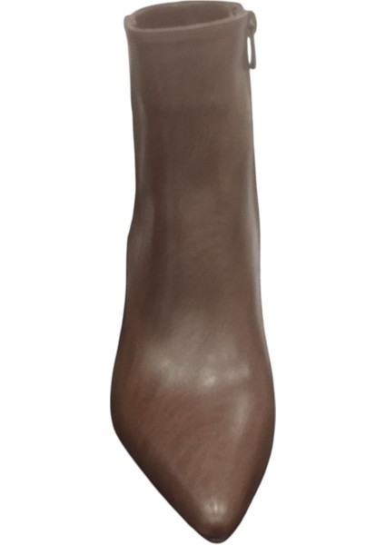 02206Z Fermuarlı Sivri Burun 9 cm Ince Topuk Günlük Hafif Şık Tasarım Kadın Bot modelleri