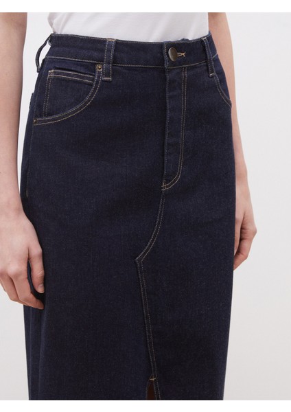 Loose Fit Yırtmaçlı Jean Etek modelleri