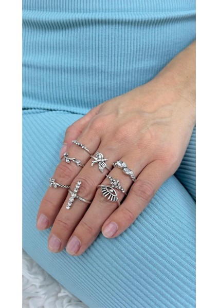 Douglas Yüzük Set - Gümüş