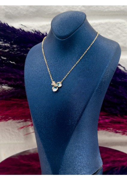 925 Ayar Gümüş Özel Tasarım Gold Renk Trend Kadın Kolye fiyatları