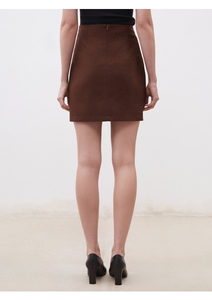 Dar Fit Süet Mini Etek indirimleri