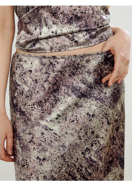 Beli Lastikli Desenli Saten Etek modelleri