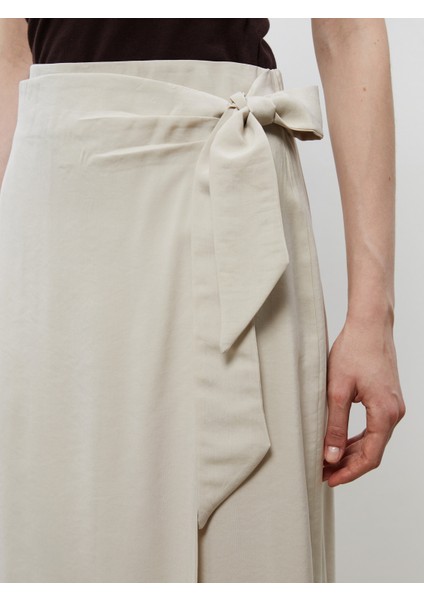 Beli Lastikli Modal Dokulu Bağlamalı Etek modelleri