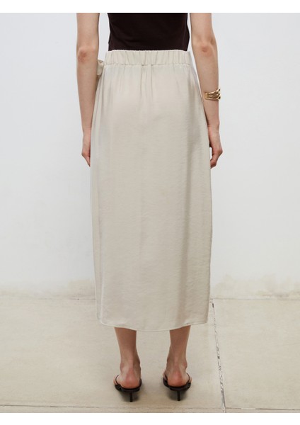 Beli Lastikli Modal Dokulu Bağlamalı Etek fırsatları